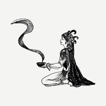 Woman holding hot drink drawing, | Free PSD - rawpixel