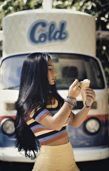 Woman Holding Ice Cream Cone 