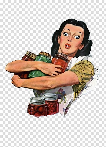 , woman holding jars animated illustration transparent background PNG clipart