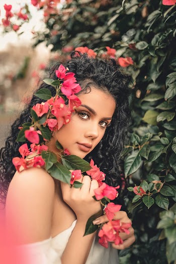Woman Holding Pink Petaled Flowers