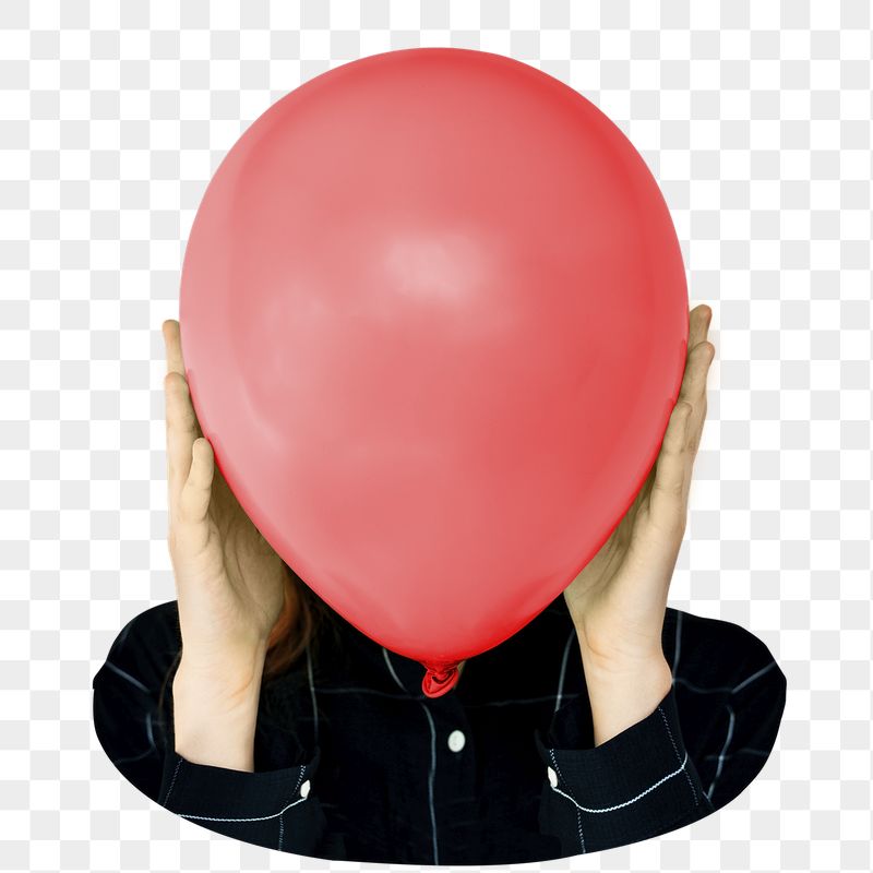 Woman holding png balloon sticker, | Free PNG - rawpixel