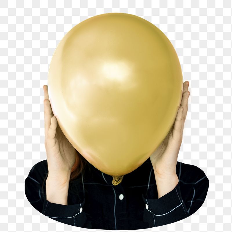 Woman holding png balloon sticker, | Free PNG - rawpixel