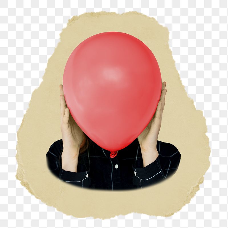 Woman holding png balloon sticker, | Free PNG - rawpixel