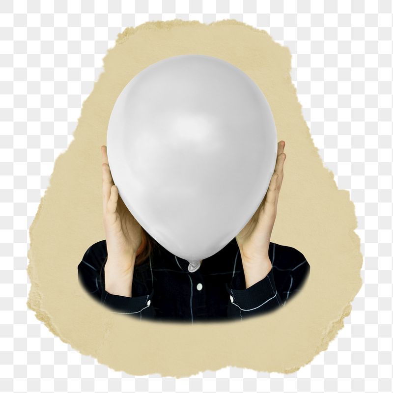 Woman holding png balloon sticker, | Free PNG - rawpixel