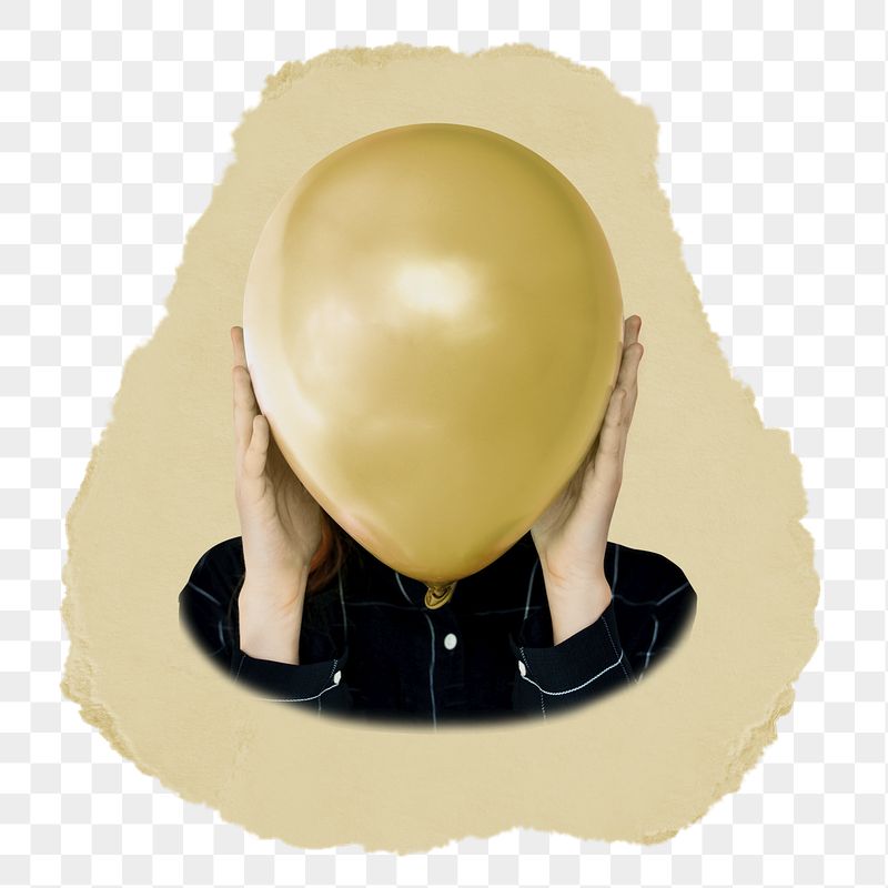 Woman holding png balloon sticker, | Free PNG - rawpixel