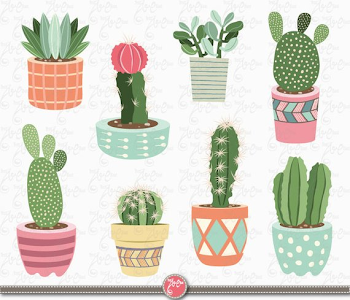 Woman Holding Potted Cactus Clipart & Clip Art Images #22283 ...