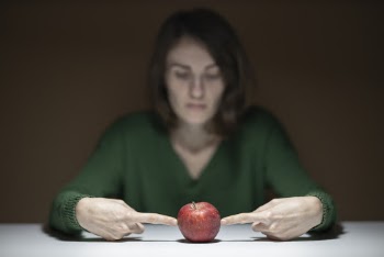 Woman Holding Red Apple Fruit