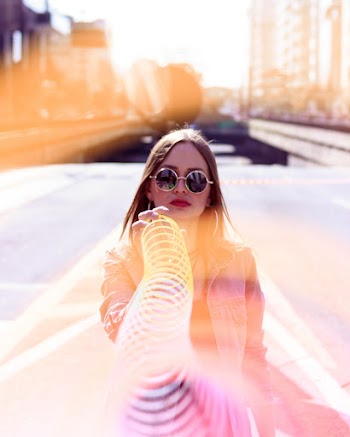 Woman Holding Silly Spring