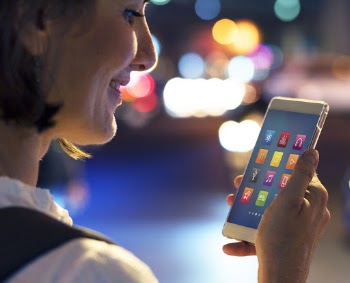 Woman Holding Smartphone
