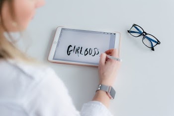 Woman Holding Stylus Pen