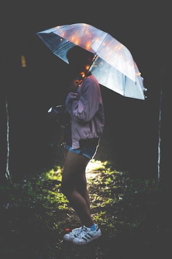 Woman Holding Umbrella