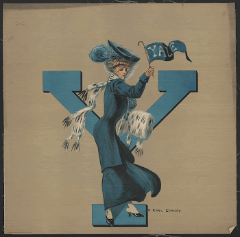 [Woman holding Yale flag standing | Free Photo - rawpixel