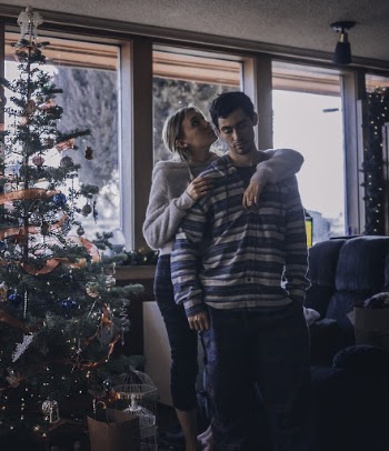 Woman Hugging Man
