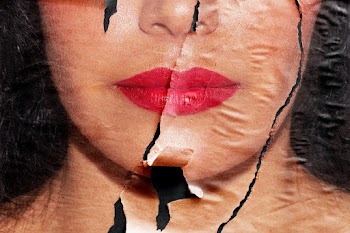 Woman image in torn paper style | Free stock illustration | High Resolution graphic