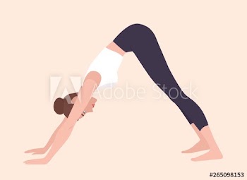 Woman in Adho Mukha Svanasana or downward-facing dog pose
