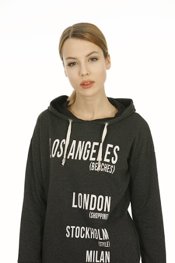 Woman in Black and White Pullover Hoodie