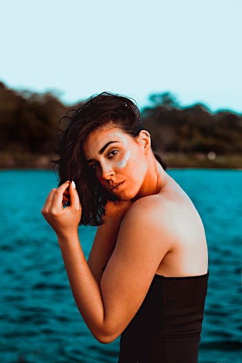 Woman in Black Bandeau