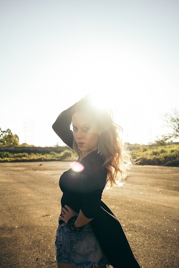 Woman in Black Blouse 