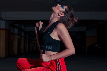 Woman in Black Crop Top