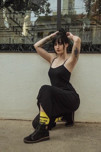 Woman In Black Dress 