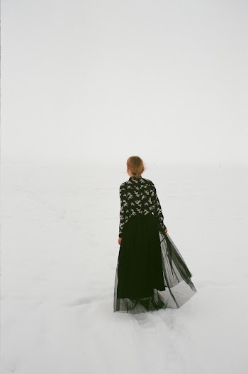 Woman in Black Dress