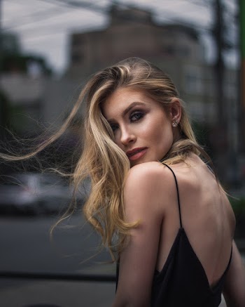 Woman in Black Dress