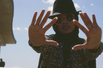 Woman in Black Fedora Hat