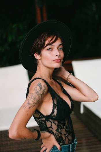 Woman In Black Sleeveless Top 