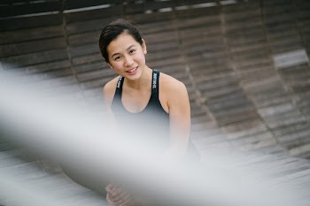 Woman in Black Sport Bra