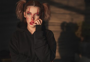 Woman in Black Sweater