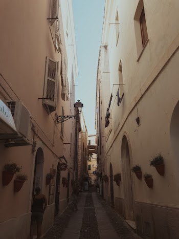 Woman in Black Tank Top on Alley