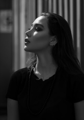 Woman in Black Top