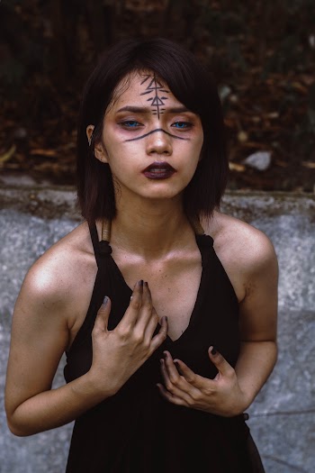 Woman in Black Top