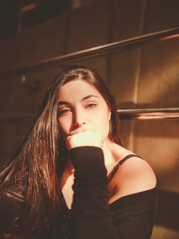 Woman in Black Top