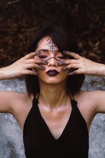 Woman in Black Top