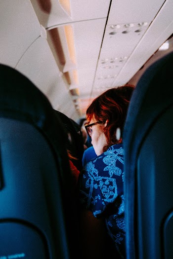 Woman in Blue Top