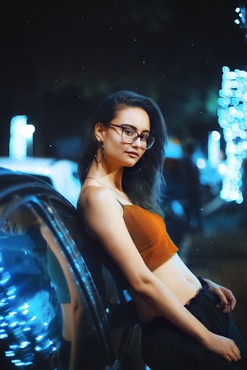 Woman in Brown Crop Top