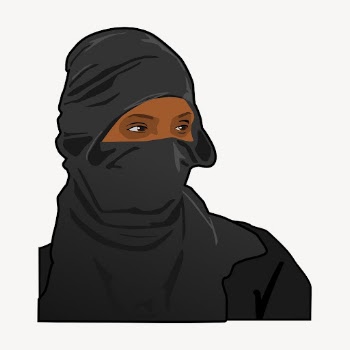 Woman in burqa clipart, illustration | Free Vector - rawpixel