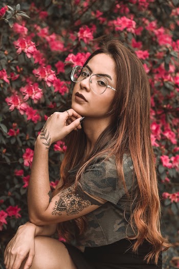 Woman In Camo Shirt