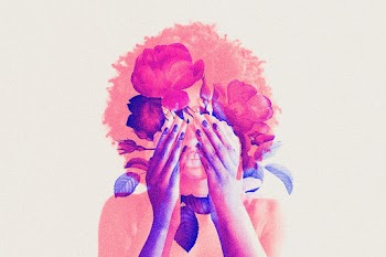 Woman in double color exposure remixed media | Free stock illustration | High Resolution graphic