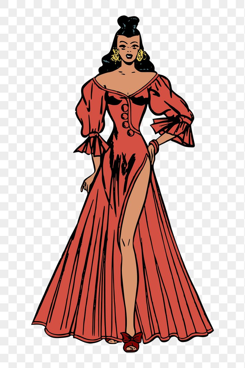 Woman in dress png sticker | Free PNG - rawpixel