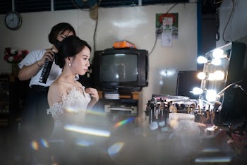 Woman in Front of Vanity Mirror