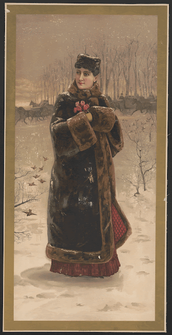 [Woman in fur coat with muff] | Free Photo - rawpixel