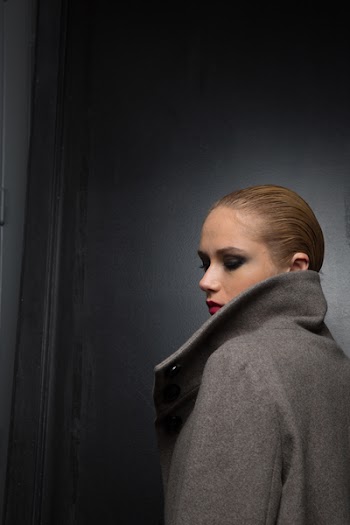 Woman in Gray Coat