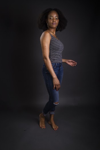 Woman In Gray Spaghetti Strap Top