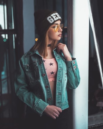 Woman In Green Jacket