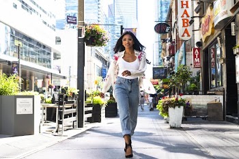 Woman In Heels And Summer Fashion Walking