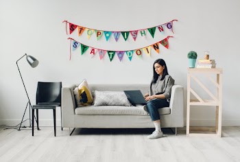 Woman In Motivational Office