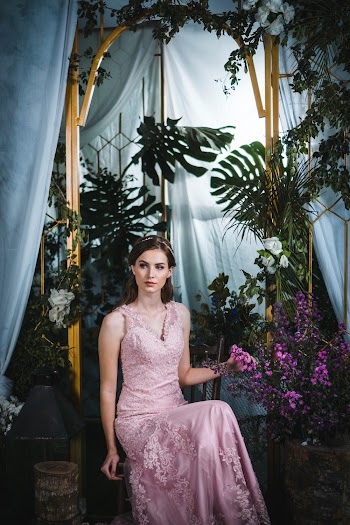 Woman in Pink Sleeveless Dress