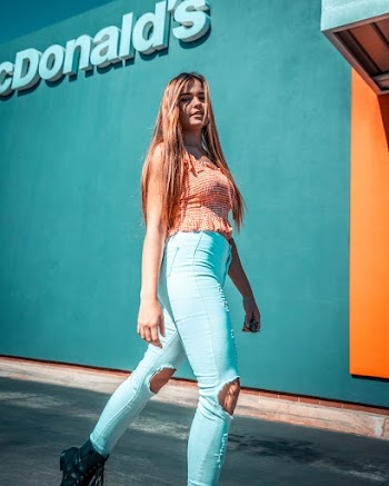 Woman in Pink Sleeveless Top